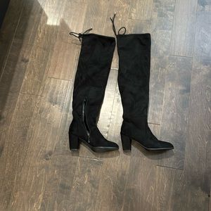 Black over the knee boots